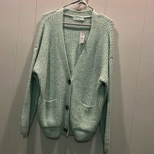 Women’s Small Soft Green Primark V Neck Cardigan.